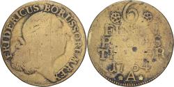 World Coins - German States, PRUSSIA, Friedrich II, 1/6 Thaler, 1764, Berlin, Contemporary
