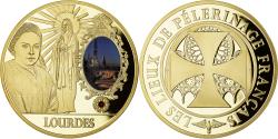World Coins - France, Medal, Lourdes, Lieu de Pélerinage Français, Religions & beliefs