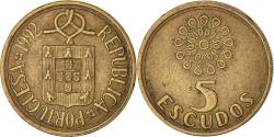 World Coins - Coin, Portugal, 5 Escudos, 1992