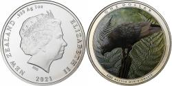 World Coins - New Zealand, 1 Dollar, 1 Oz, Kaka  Forest Bird, 2021, proof 1 Oz coloré