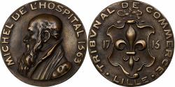 World Coins - France, Medal, Michel de l'Hospital - Tribunal de commerce de Lille, Bronze
