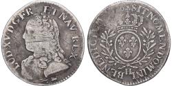 World Coins - France, Louis XV, 1/5 Écu aux branches d'olivier, La Rochelle, Silver