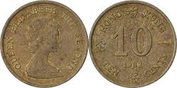 World Coins - Hong Kong, Elizabeth II, 10 Cents, 1982, Nickel-brass, , KM:49