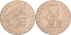 World Coins - France, 10 Francs, Roland Garros, 1988, Paris, Tranche A, Aluminum-Bronze