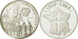 World Coins - France, Medal, Campagne d'Italie - 1939 - 1945, History, , Silver