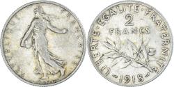 World Coins - Coin, France, Semeuse, 2 Francs, 1918, Paris, , Silver, KM:845.1