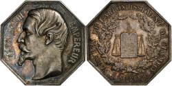 World Coins - France, Token, Napoléon III, Notaires de l'Arrondissement de Clamecy, Nièvre