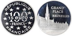 World Coins - Coin, France, Monnaie de Paris, Grand'Place de Bruxelles, 100 Francs-15 Euro