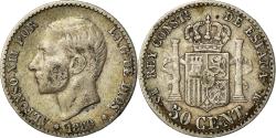 World Coins - Coin, Spain, Alfonso XII, 50 Centimos, 1880, Madrid, , Silver, KM:685