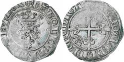 World Coins - France, Charles VI, Florette, 1417-1422, Cremieu, Billon,