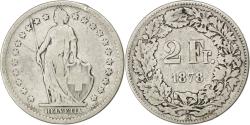 World Coins - Coin, Switzerland, 2 Francs, 1878, Bern, , Silver, KM:21