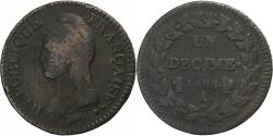 World Coins - France, Decime, AN 7, Paris, Copper,