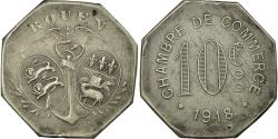 World Coins - France, 10 Centimes, Chamber of Commerce, 1918, , Silver
