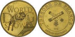 World Coins - France, Token, Roissy - World Dog Show, 2011, Copper-nickel Aluminium,