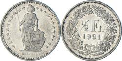 World Coins - Coin, Switzerland, 1/2 Franc, 1991