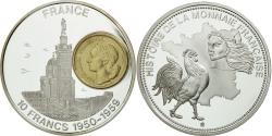 World Coins - France, Medal, Reproduction 10 Francs Guiraud, Notre Dame de la Garde, 2007