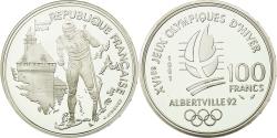 World Coins - Coin, France, Cross-country skier, 100 Francs, 1991, BE, , Silver
