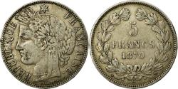 World Coins - Coin, France, Cérès, 5 Francs, 1870, Bordeaux, , Silver, KM:818.2