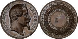 World Coins - France, Medal, Napoléon III, Concours Agricole de Tulle, 1864, Copper, Barre