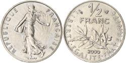World Coins - Coin, France, Semeuse, 1/2 Franc, 2000, , Nickel, KM:931.2, Gadoury:429