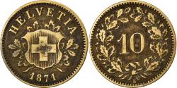 World Coins - Coin, Switzerland, 10 Rappen, 1871, Bern, , Billon, KM:6