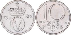 World Coins - Coin, Norway, 10 Öre, 1980