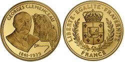 World Coins - France, Medal, Georges Clemenceau, Copper Gilt,