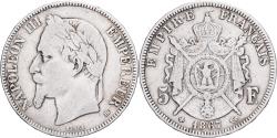 World Coins - France, 5 Francs, 1867, Strasbourg, Silver, , Gadoury:739, KM:799.2