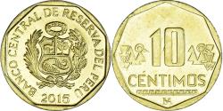 World Coins - Coin, Peru, 10 Centimos, 2015, , Brass, KM:305.4