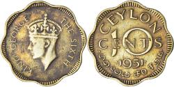 World Coins - Coin, Ceylon, 10 Cents, 1951