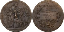 World Coins - France, Medal, Ville de Paris, Enseignement du Dessin, 1907, Bronze, Bottée