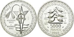 World Coins - Coin, West African States, 5000 Francs, 1982, , Silver, KM:E13