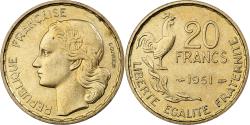 World Coins - France, 20 Francs, Guiraud, 1951, Paris, Aluminum-Bronze, , KM:917.1