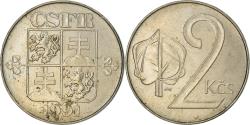 World Coins - Coin, Czechoslovakia, 2 Koruny, 1991