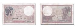 World Coins - Banknote, France, 5 Francs, 5 F 1917-1940 ''Violet'', 1921, 1921-02-14