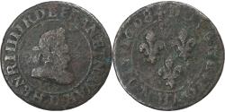 World Coins - France, Henri IV, Double Tournois, 1608, Lyon, , Copper, Gadoury:538