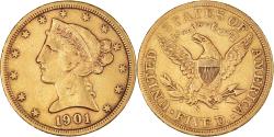 Us Coins - Coin, United States, Coronet Head, 5 Dollars, 1901, San Francisco,