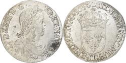 World Coins - France, Louis XIV, 1/2 Écu à la mèche longue, 1650, Bayonne, Silver