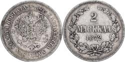 World Coins - Coin, Finland, Alexander II, 2 Markkaa, 1872, Helsinki, , Silver