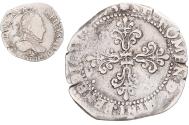 World Coins - Coin, France, Henri III, 1/2 franc au col gaufré, 1575, Paris,