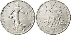 World Coins - France, 1/2 Franc, Semeuse, 1987, Paris, Nickel, , Gadoury:429