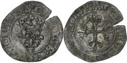 World Coins - France, Charles VI, Florette, 1419, Paris, Billon, , Duplessy:387B