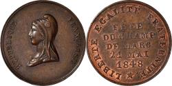 World Coins - France, Medal, Fête du Champs de Mars, History, 1848, , Copper