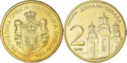 World Coins - Coin, Serbia, 2 Dinara, 2013, , Copper-Brass, KM:55