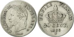 World Coins - Coin, France, Napoleon III, Napoléon III, 20 Centimes, 1866, Strasbourg
