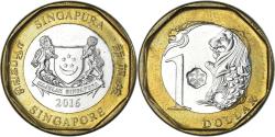 World Coins - Coin, Singapore, Dollar, 2016