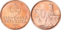 World Coins - Coin, Slovakia, 50 Halierov, 2001, , Copper Plated Steel, KM:35
