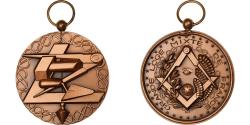 World Coins - France, Medal, Grande Loge Mixte de France, 1988, Copper,