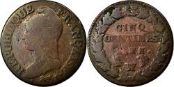 World Coins - Coin, France, Dupré, 5 Centimes, An 8/5 (1799-1800), Lille W/A, , Bronze