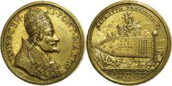 World Coins - Papal States, Medal, Innocent XI, Battle of Párkány, 1684, Gilt Bronze